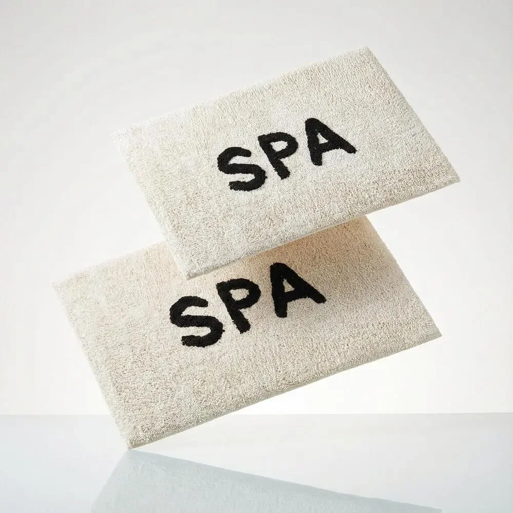 Set of 2 Spa Bath Mat | Soft Cotton Bathroom Rug | 20